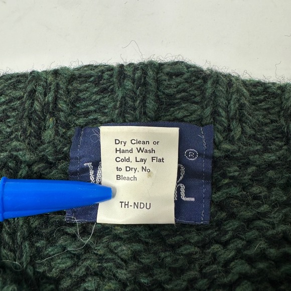 WOOLRICH Vintage Wool Sweater Mens 90s Pullover Nordic Fair Isle Reindeer XL - Picture 9 of 9